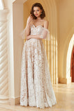 Gorgeous A Line Off the Shoulder White Lace Wedding Dress