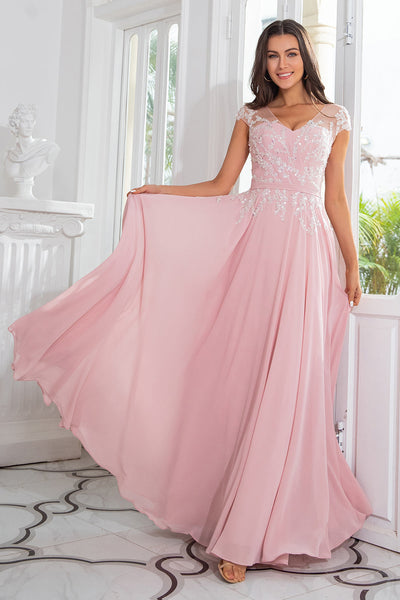 Baby pink mother hotsell of the bride dresses