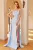 Load image into Gallery viewer, Mermaid Light Blue Long Formal Dress with Slit