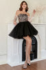 Load image into Gallery viewer, Black Strapless Neck A Line Cocktail Dress