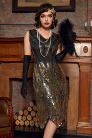 Gold Gatsby 1920s Dress