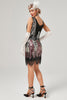 Load image into Gallery viewer, Black &amp; Red Short Sequins 1920s Dress