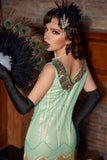 Sequins Green Short 1920s Party Dress