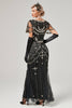 Load image into Gallery viewer, Red Long Sequins Mermaid 1920s Gatsby Dress
