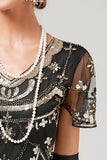 Ivory Long Sequins Mermaid 1920s Gatsby Dress