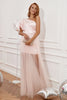 Load image into Gallery viewer, Blush One Shoulder Detachable Formal Dress