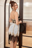 Load image into Gallery viewer, Lake Blue Sequin Short Gatsby 1920s Dress with Fringes