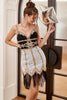 Load image into Gallery viewer, White Sequin Fringes Fitted Short Formal Dress
