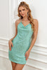 Load image into Gallery viewer, Green Sparkly Tight Sequins Short Formal Dress