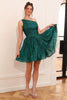 Load image into Gallery viewer, One Shoulder Sequin A-Line Short Formal Dress