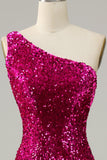 One Shoulder Sequin Mermaid Formal Dress