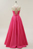 Load image into Gallery viewer, Fuchsia Halter A-Line Formal Dress