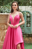 Fuchsia Halter A-Line Formal Dress