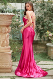 Fuchsia One Shoulder Mermaid Formal Dress