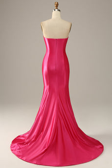 Fuchsia Sweetheart Mermaid Formal Dress