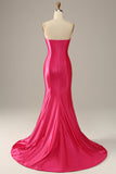 Fuchsia Sweetheart Mermaid Formal Dress