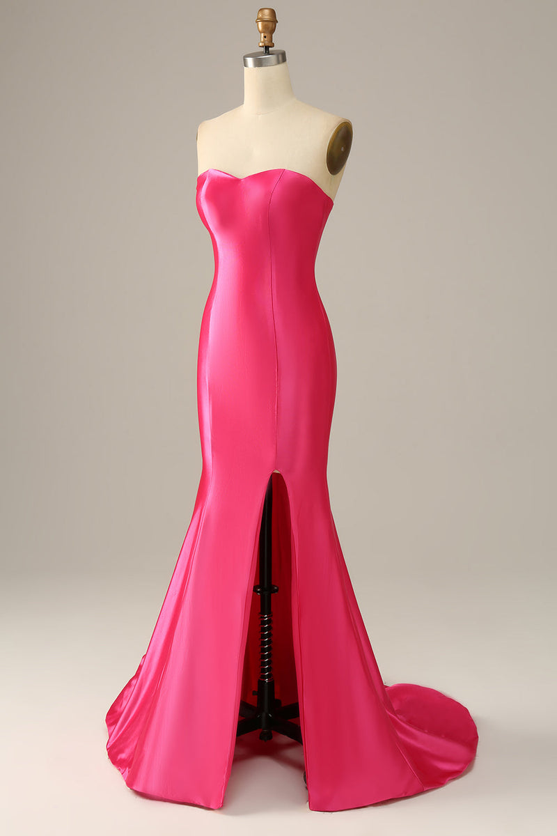 Load image into Gallery viewer, Fuchsia Sweetheart Mermaid Formal Dress