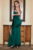 Load image into Gallery viewer, Sheath Sweetheart Dark Green Long Formal Dress with Split Front
