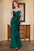 Load image into Gallery viewer, Sheath Sweetheart Dark Green Long Formal Dress with Split Front