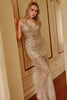 Load image into Gallery viewer, Golden Sequins Glitter Formal Dress
