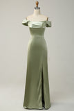 Green Mermaid Covertible Wear Long Bridesmaid Dress