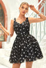 Load image into Gallery viewer, Black A Line Tulle Short Formal Dress with Stars