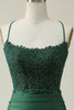 Load image into Gallery viewer, Sheath Spaghetti Straps Dark Green Short Formal Dress with Appliques