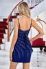 Load image into Gallery viewer, Beading Royal Blue Tight Short Formal Dress