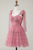 Load image into Gallery viewer, Blush Printed A-Line Short Tulle Formal Dress