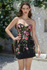 Load image into Gallery viewer, Gorgeous Sheath Sweetheart Black Corset Short Formal Dress with Appliques
