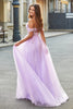 Load image into Gallery viewer, Off The Shoulder Lilac A-Line Beaded Corset Formal Dress
