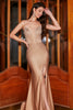 Load image into Gallery viewer, Trendy Mermaid Spaghetti Straps Champagne Corset Formal Dress with Beading