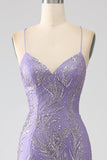 Sparkly Mermaid Lilac Long Formal Dress