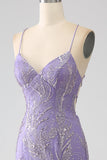 Sparkly Mermaid Lilac Long Formal Dress