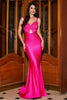 Load image into Gallery viewer, Hot Pink Sparkly Mermaid Formal Dress with Hollow-out