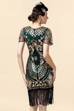 Sequins Green Glitter Flapper Dress with 1920s Accessories Set