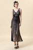 Load image into Gallery viewer, Pink Sequins Flapper Dress with 1920s Accessories Set