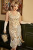 Load image into Gallery viewer, Apricot Plus Size 1920s Gatsby Dress with 20s Acessories Set