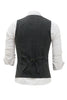 Load image into Gallery viewer, Dark Grey Pinstriped Men&#39;s Vest with 5 Pieces Accessories Set