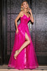 Load image into Gallery viewer, Hot Pink A-Line Long Corset Formal Dress with Accessory