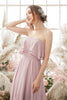 Load image into Gallery viewer, Elegant Strapless Chiffon Bridesmaid Dress