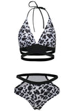 White Leopard Push Up Bikini