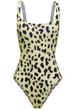 Grey Leopard Printed Swimsuits