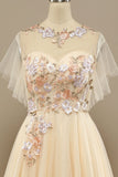 Yellow Long Formal Dress With Appliques