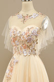 Yellow Long Formal Dress With Appliques