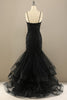 Load image into Gallery viewer, Mermaid Black Sequin Long Formal Dress