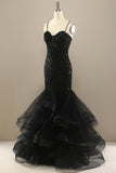 Mermaid Black Sequin Long Formal Dress