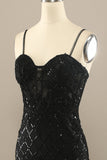 Mermaid Black Sequin Long Formal Dress