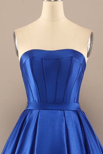 Simple Royal Blue Long Prom Dress