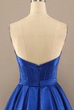 Simple Royal Blue Long Prom Dress